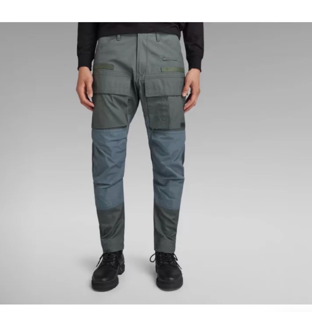 G-Star Men's Two-Tone Cargo Pants - Dark Gray and Blue sz 34 inseam 32